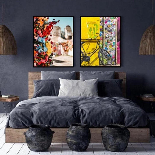 Colourful Abstract Set of 2 Wall Frames