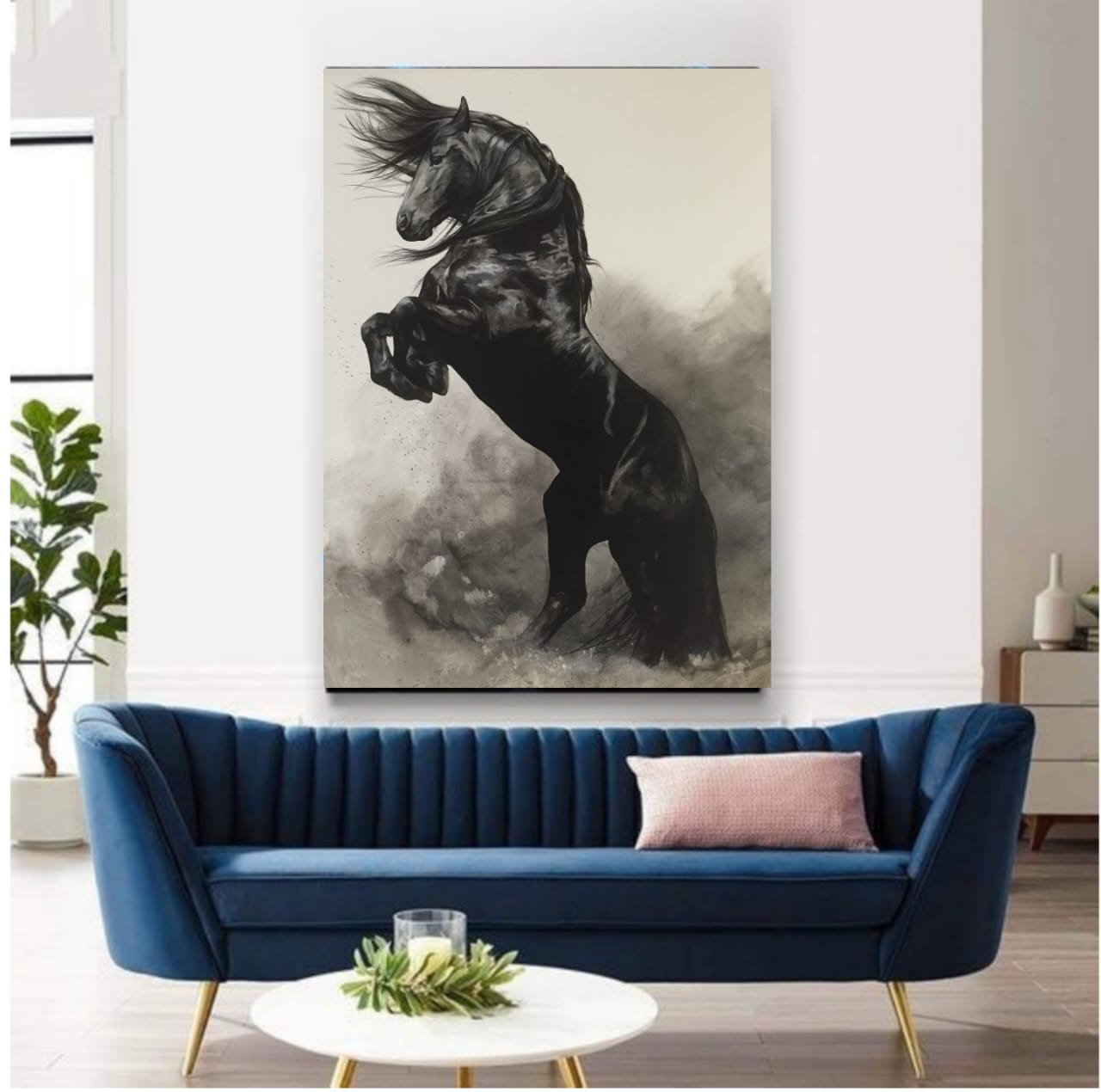 Black Horse Painting