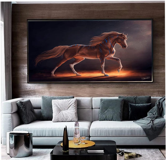 Brown Horse Painting Frame