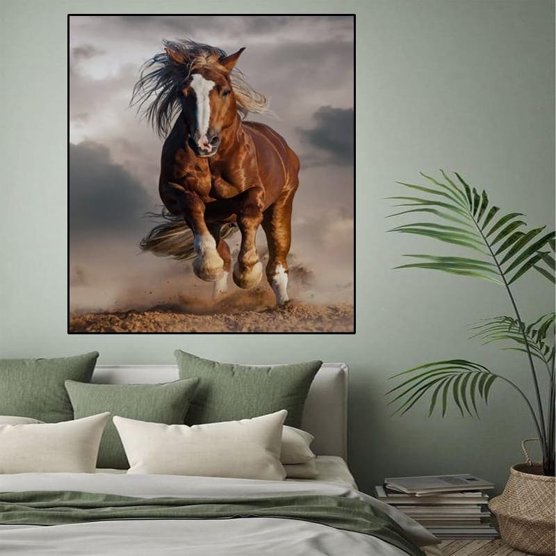 Brown Horse Frame Walls Dekor 