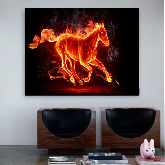 Horse Burn in Fire Frame