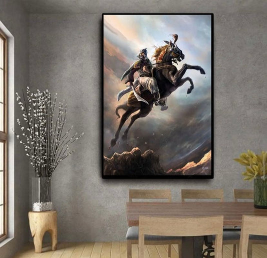 Running Brown Horse Frame Walls Dekor 